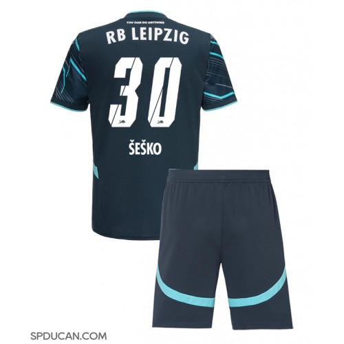 Dječji Nogometni Dres RB Leipzig Benjamin Sesko #30 Rezervni 2024-25 Kratak Rukav (+ Kratke hlače)